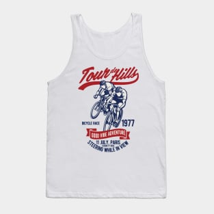 Tour De Hills. For the hipster cycling fanatic and hill climb lover. Tank Top